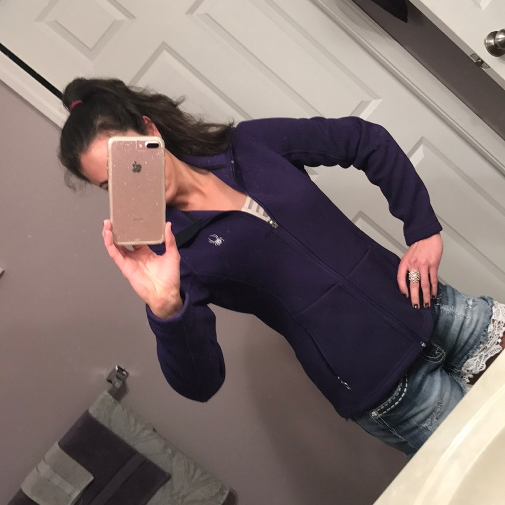 Like New! Spyder Core Sweater in purple. Unique!